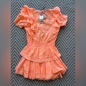 NWT Love Shack Fancy Natasha Dress in Marigold Orange